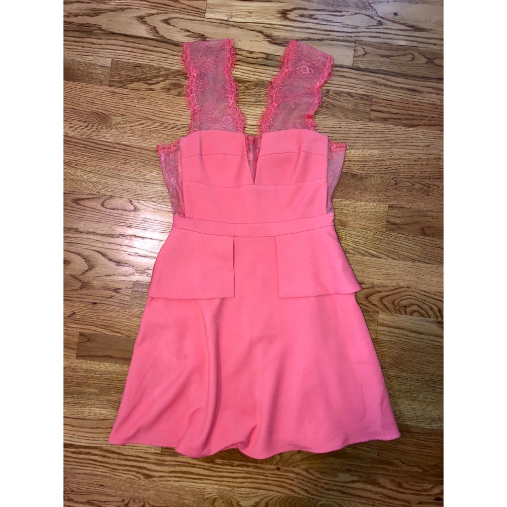BCBGMAXAZRIA Pink Size 6 Lace Dress